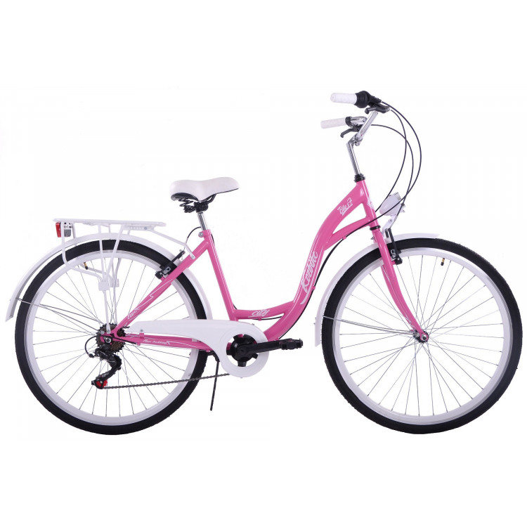 Mestský bicykel 28" Kozbike K4 Ružový 7 prevodový